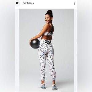Fabletics Monochrome Patterned PowerHold Leggings